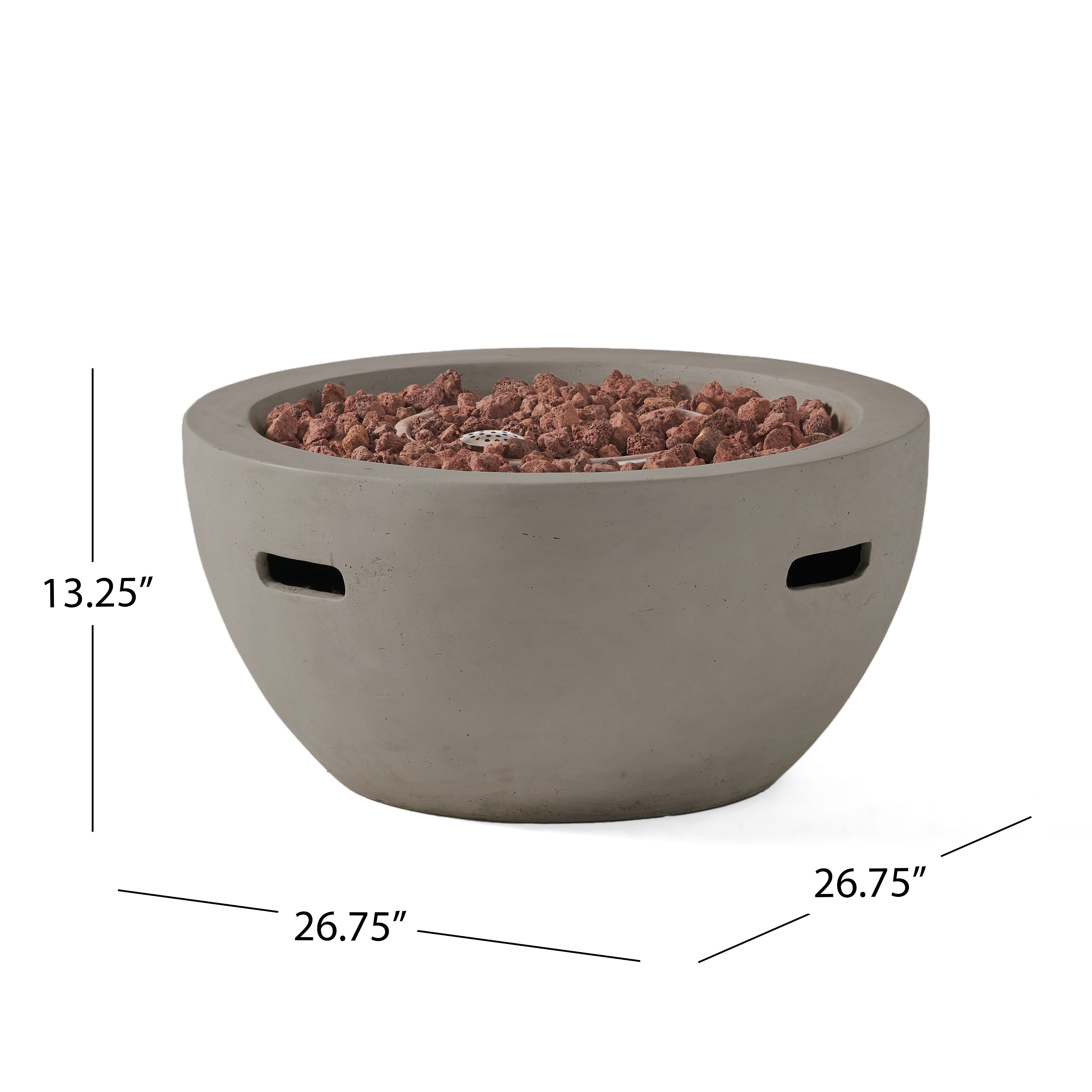 Toulouse Outdoor 40,000 BTU Lightweight Concrete Fire Pit Bowl (No Tank Holder)