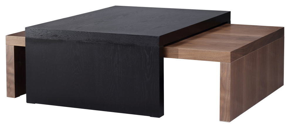 Evelyn Cocktail Table  Light Walnut +  Ebony Oak   Transitional   Coffee Tables   by Mandalay Home Furnishings  Inc.  Houzz