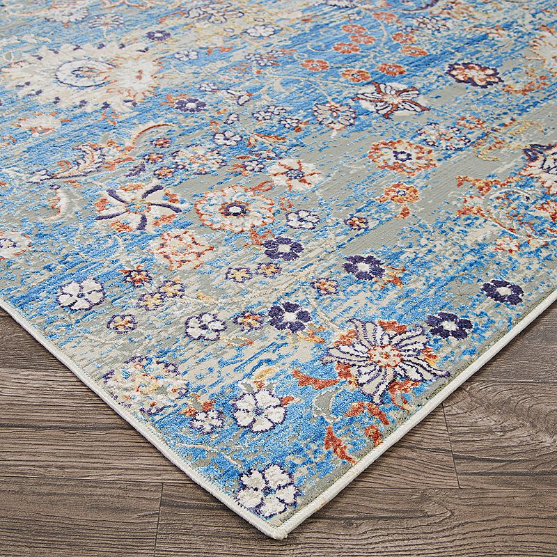 Couristan Vibrata Chateau Multi-Pacific Blue Area Rug