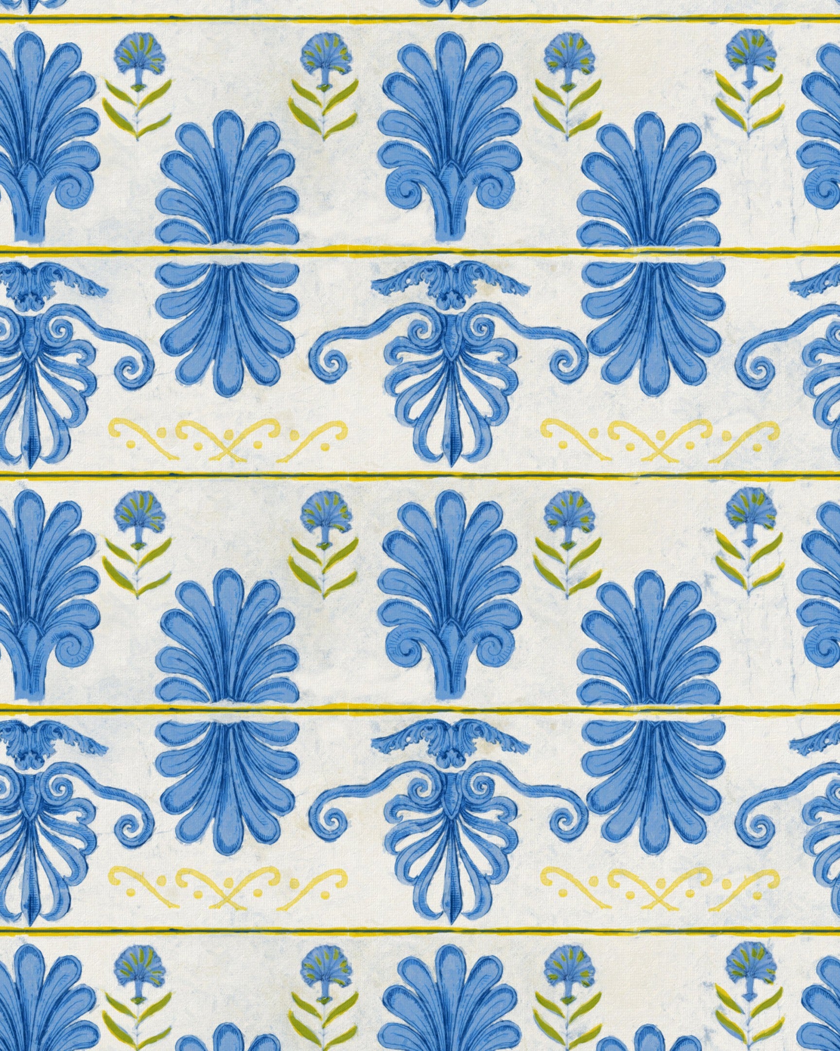 Sample Mykonos Villa Motif Wallpaper in White Sand from the Sundance Villa Collection by Mind the Gap