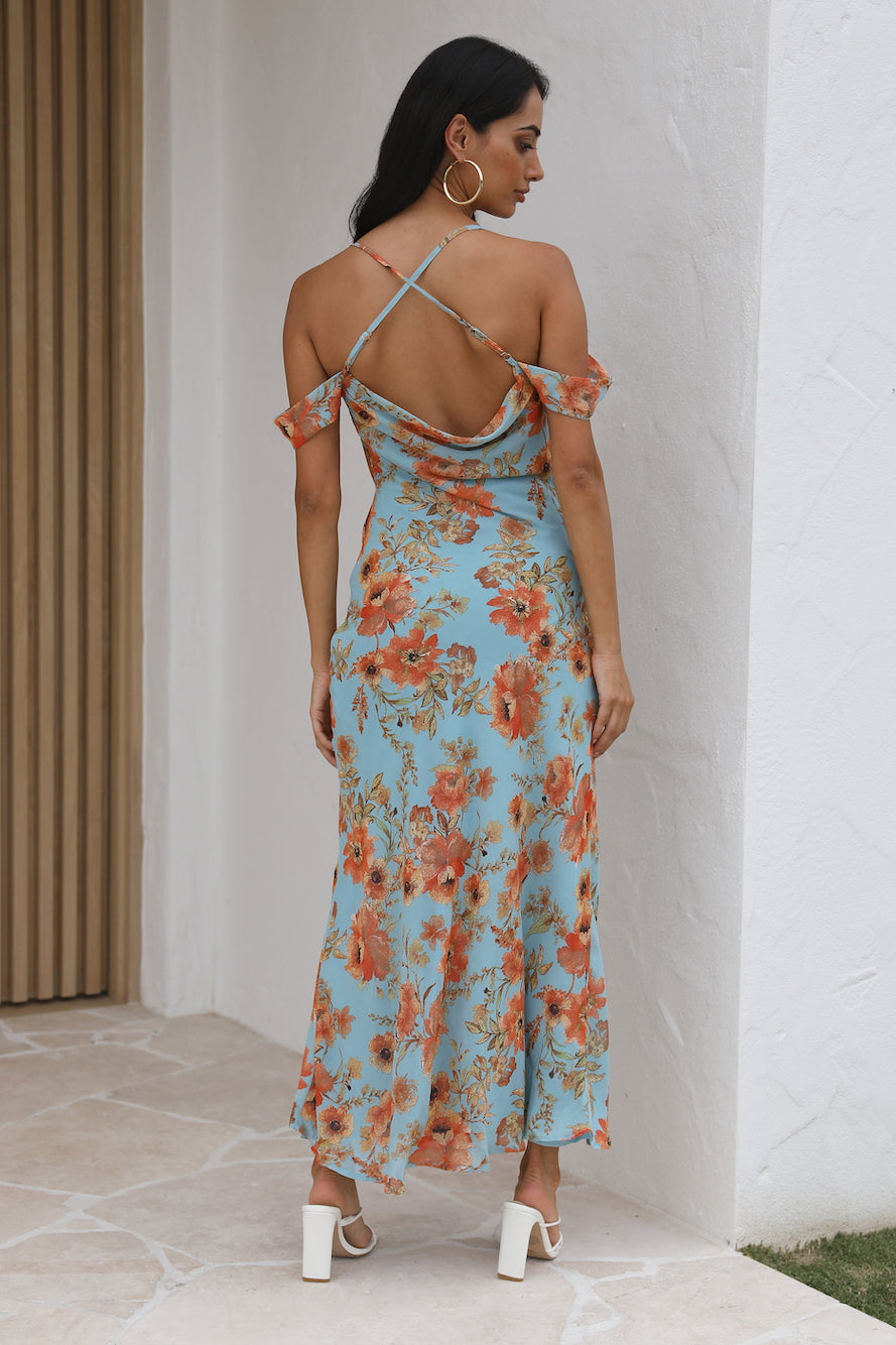 Lover Style Maxi Dress Blue