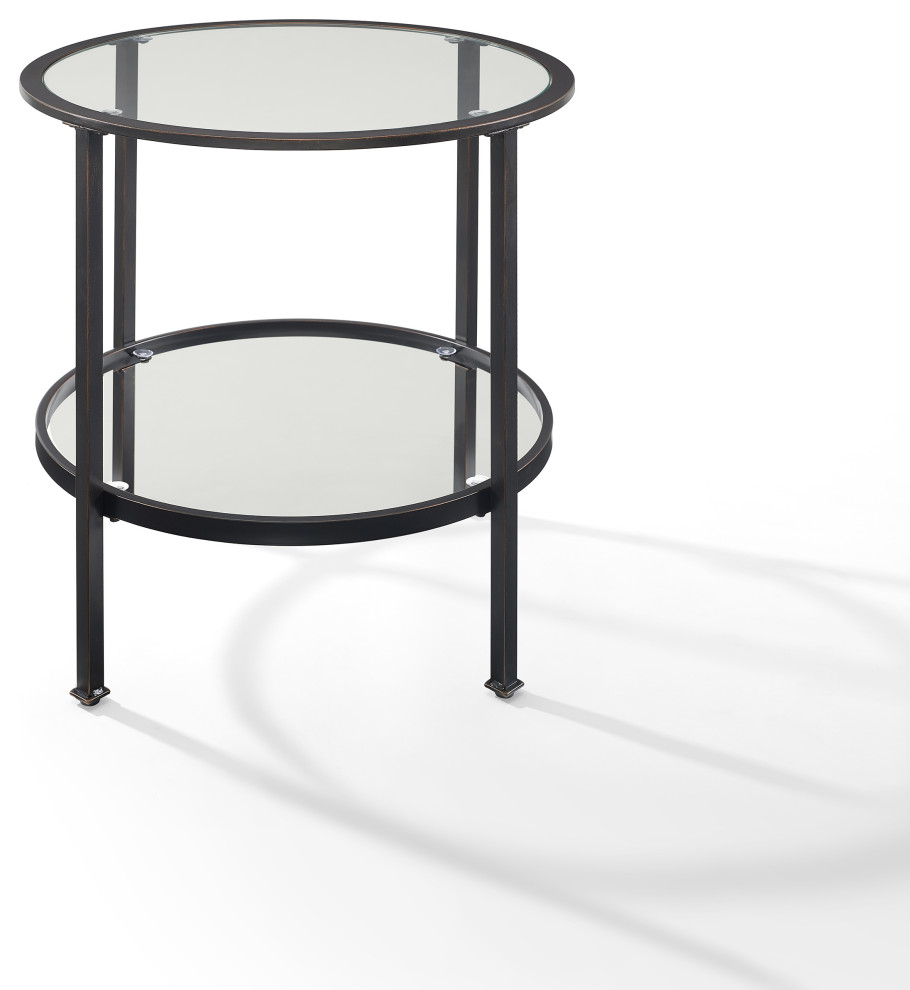 Aimee End Table Oil Rubbed Bronze   Industrial   Side Tables And End Tables   by Homesquare  Houzz