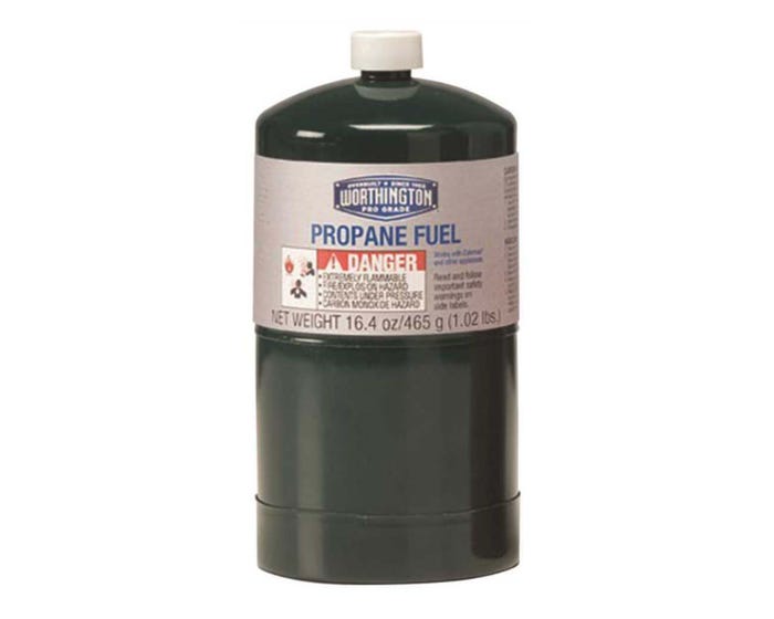 Worthington Disposable Short Propane Fuel Cylinder， 16.4 oz - 327774