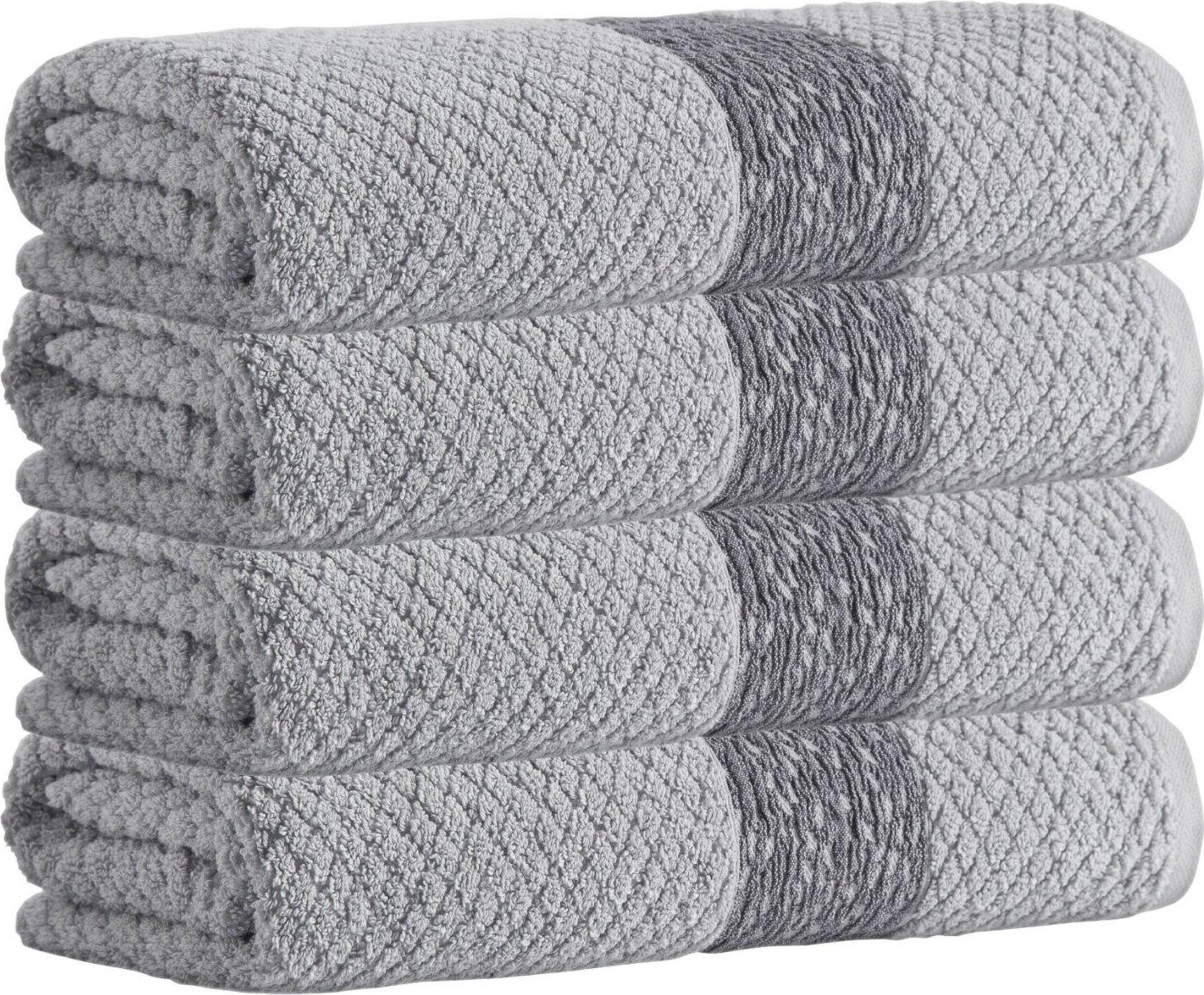 Enchante Home 8211 Anton Bath Towels 8211 4 Piece Bath Towels long staple Turkish towel 8211 Quick Dry Soft Absorbent  Crowdfused