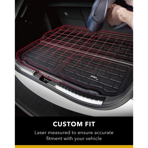 3d Maxpider Kagu Series Precision Custom Fit All weather Shock Absorbing Cargo Area Mat Liner Compatible With 2021 2023 Ford Mustang Mach e Black