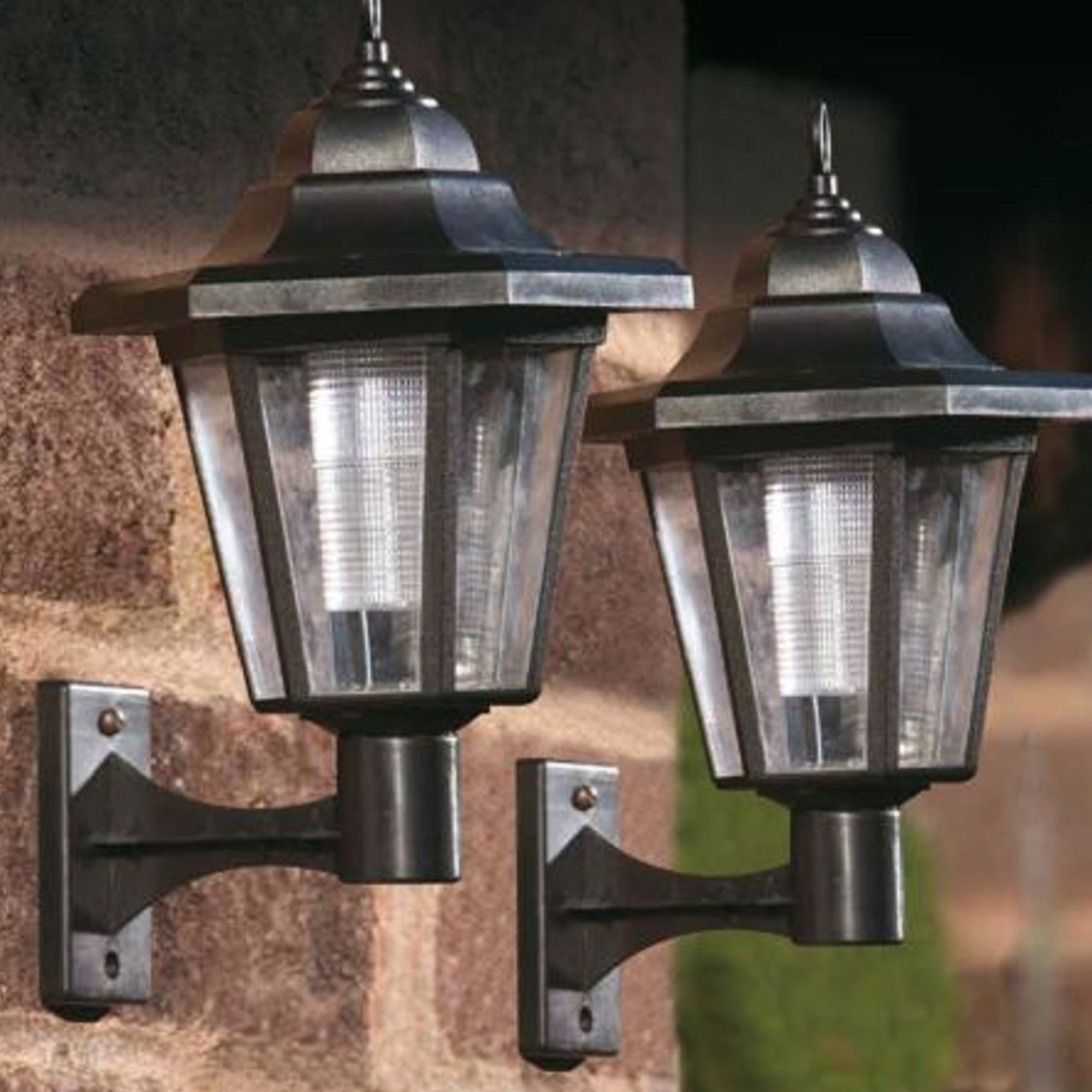 Sunisery Solar Powered Led Outdoor Garden Fence Wall Lantern Light Lamp