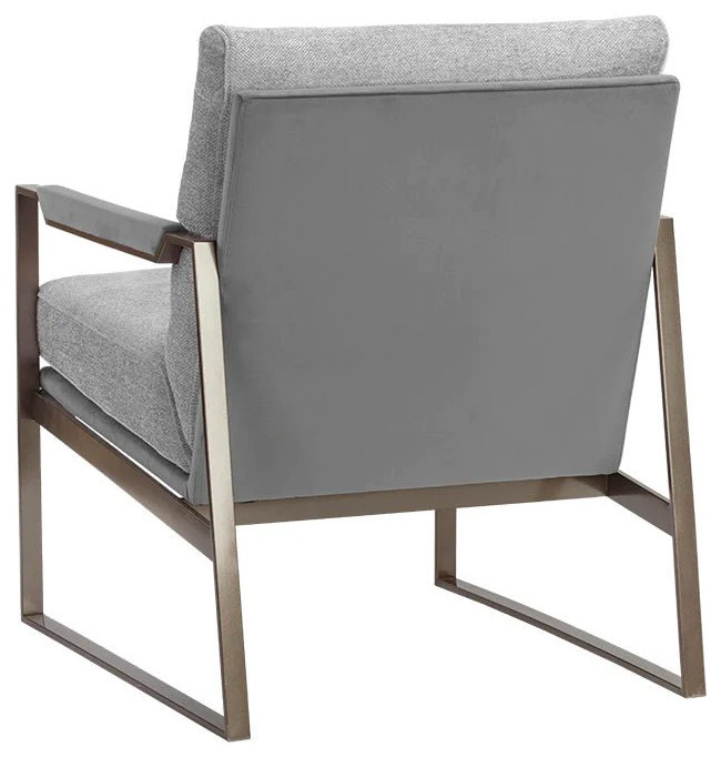 Winchell Lounge Chair  San Remo Winter Cloud/Antonio Charcoal   Contemporary   Indoor Chaise Lounge Chairs   by Virgil Stanis Design  Houzz