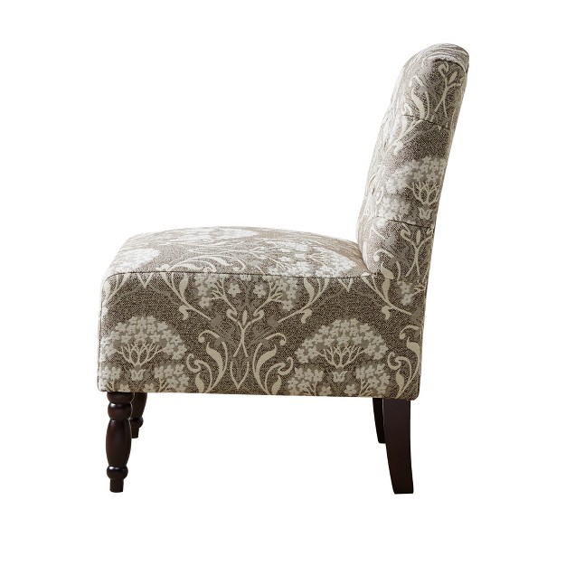 Alyssa Tufted Armless Chair Taupe