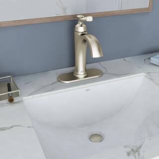 American Standard Rumson Single-Hole Bathroom Faucet and Single-Handle 3-Spray Tub and Shower Faucet in Brushed Nickel (Valve Included) RumsonTSMonoBN