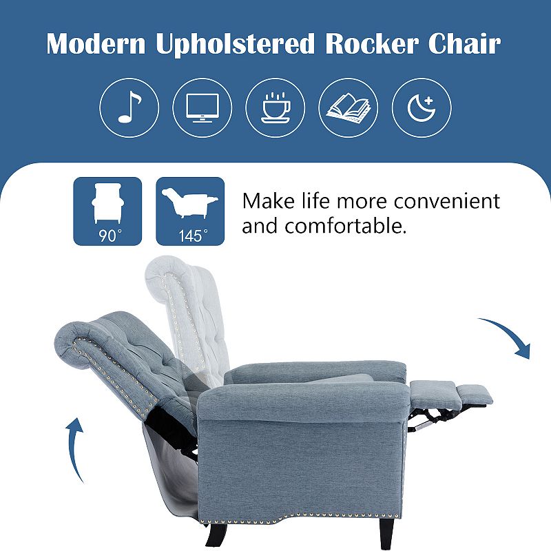 Merax Linen Tufted Recliner Chair