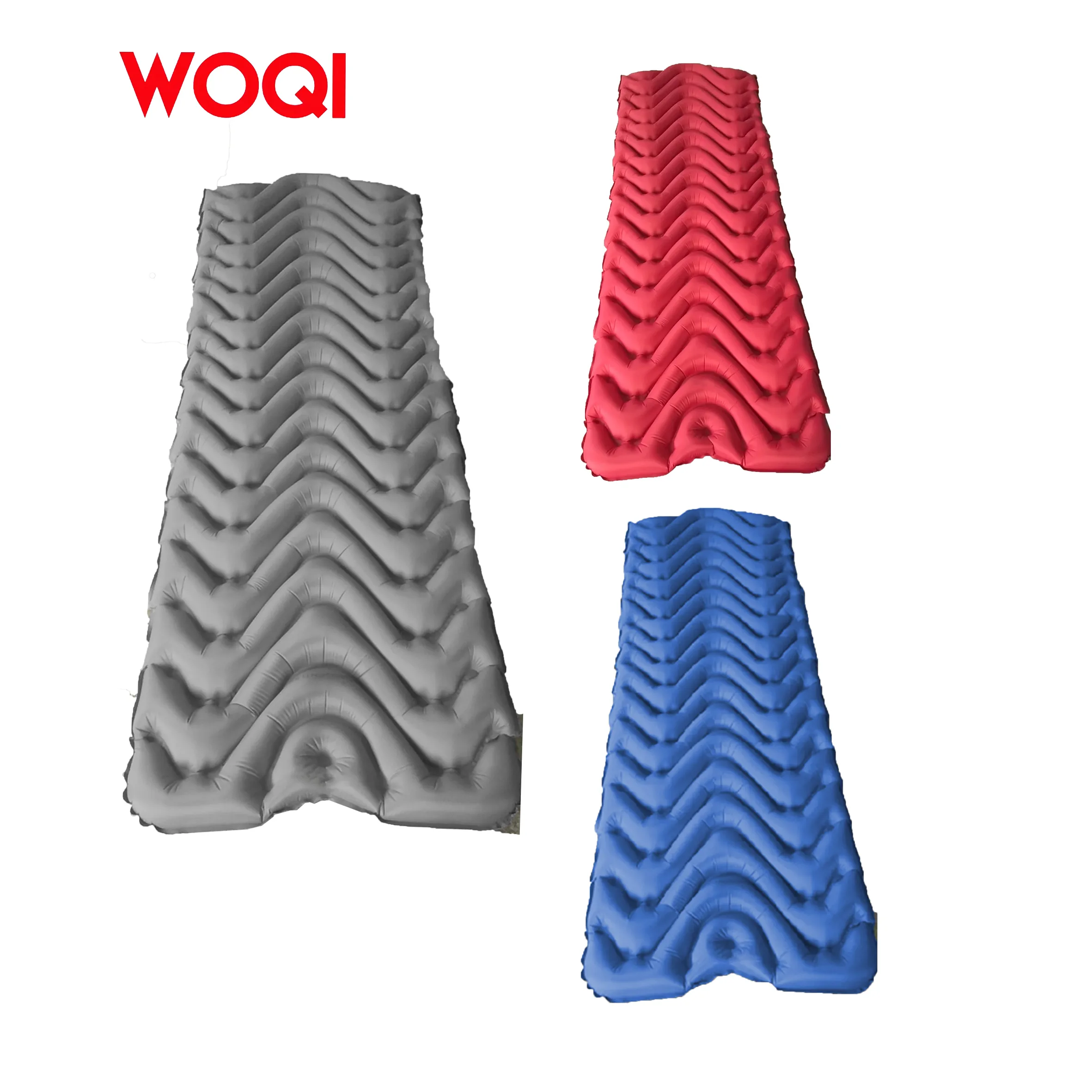 WOQI outdoor camping gear 40D Nylon with TUP coating 200*70cm Air pad Inflatable Mattress Compact easy carry inflatable pad