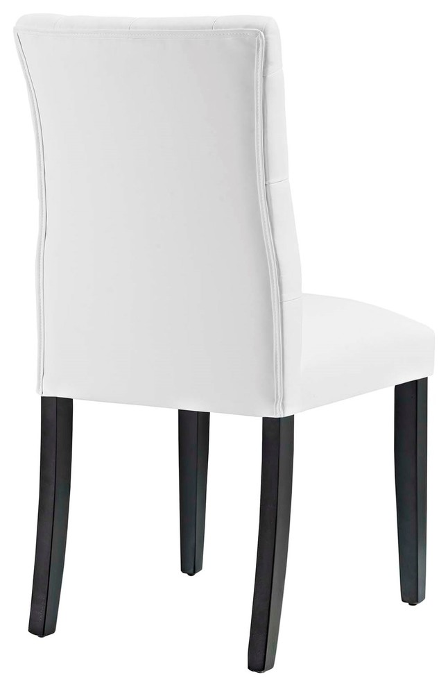 Modern Contemporary Urban Design Kitchen Room Dining Chair  Black  Faux Leather   Transitional   Dining Chairs   by House Bound  Houzz