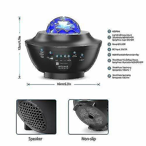 Bluetooth Led Galaxy Starry Night Light Projector Sky Party Lamp Gift