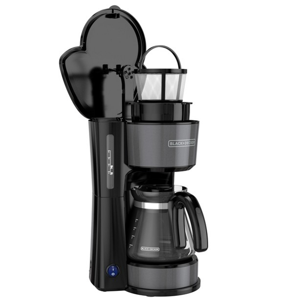 Black And Decker 4 in 1 Coffee Station 5 cup Coffee Maker In Stainless Steel Black