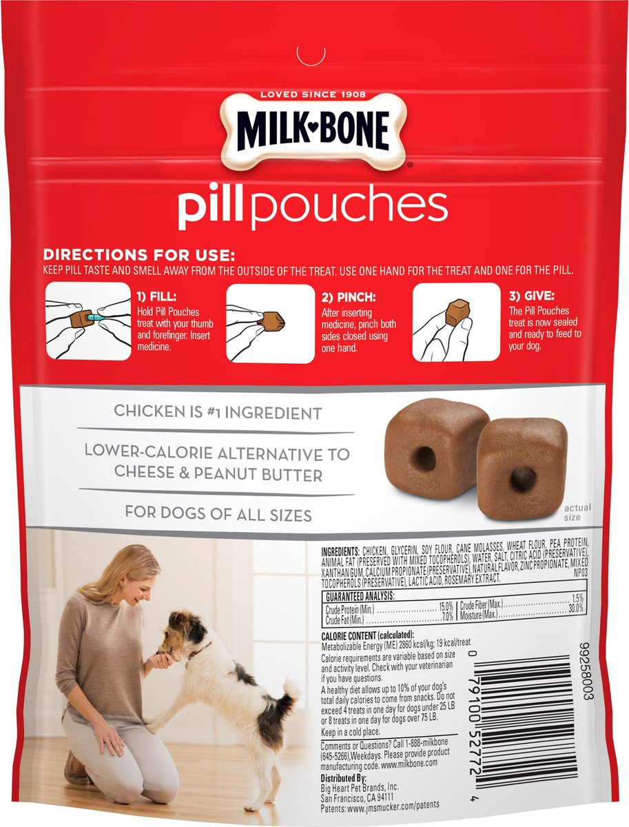 Milk-Bone Pill Pouches with Real Chicken Dog Treats