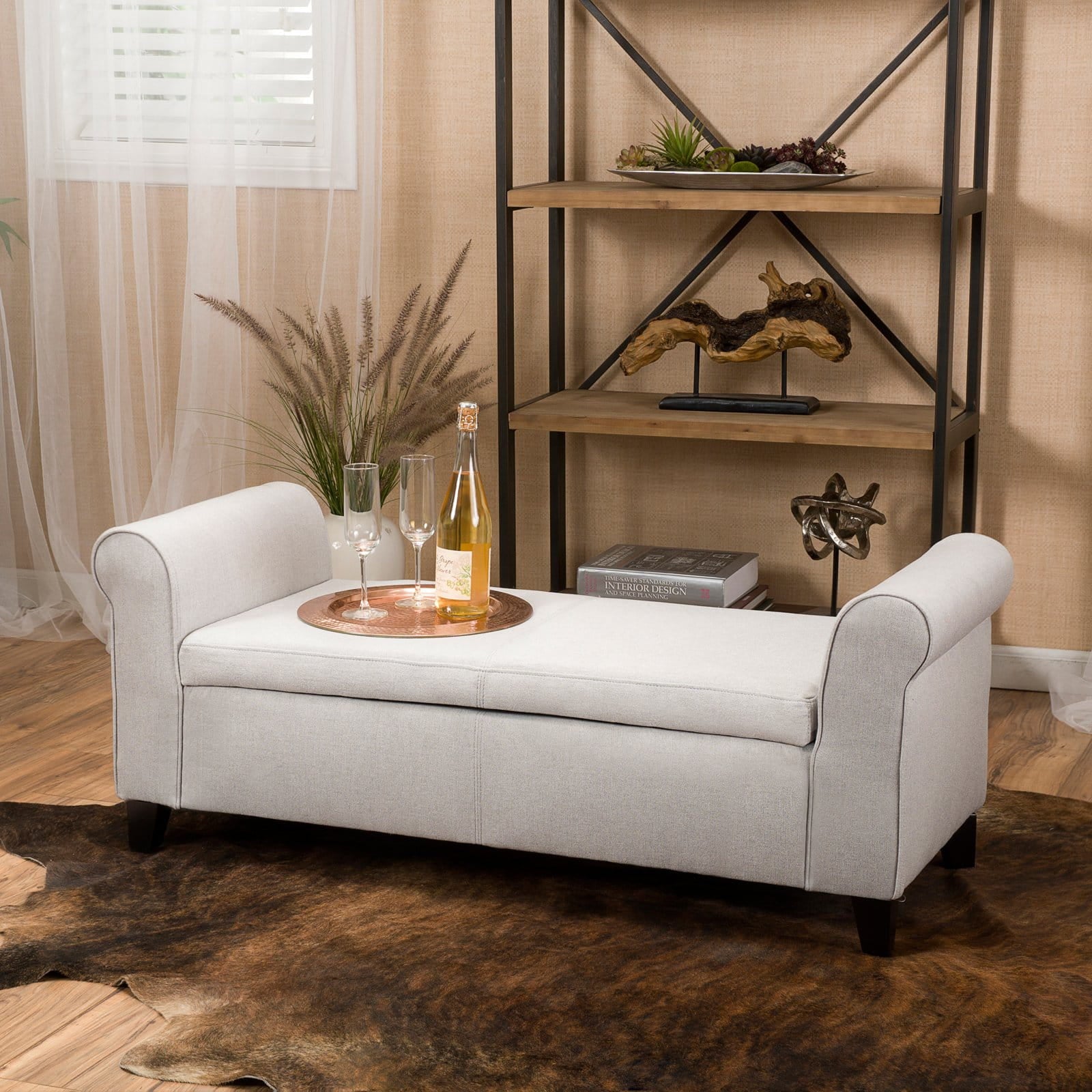 Martin Upholstered Bedroom Bench with Storage