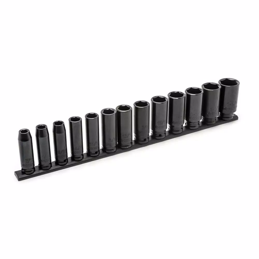 Husky 1/2 in. Drive SAE Deep Impact Socket Set (13-Piece) and#8211; XDC Depot