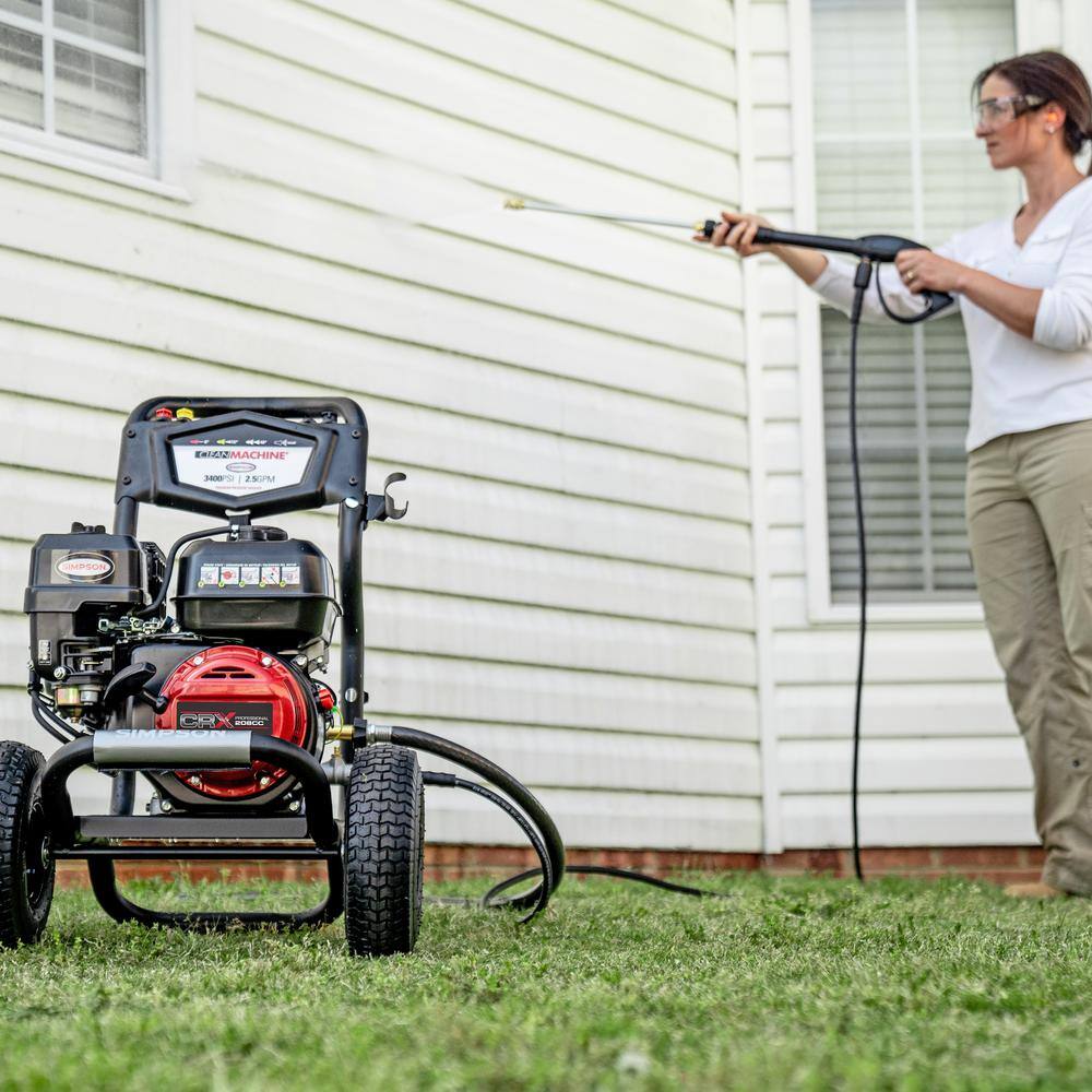 SIMPSON Clean Machine 3400 PSI 2.5 GPM Gas Cold Water Pressure Washer with CRX 210 Engine CM61083