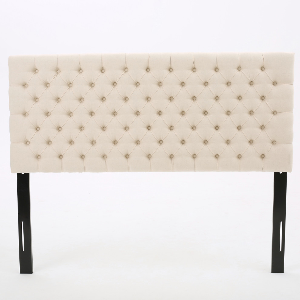 GDF Studio Annecy Diamond Tufted Fabric Queen/ Full Headboard   Transitional   Headboards   by GDFStudio  Houzz