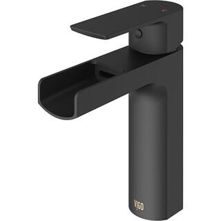 VIGO Ileana Single Handle Single-Hole Bathroom Faucet in Matte Black VG01042MB