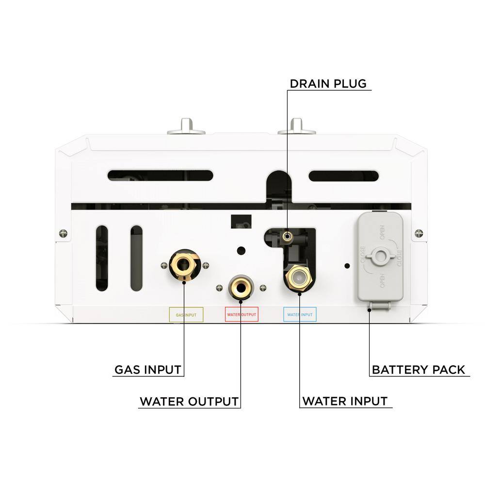 Eccotemp L10 3.0 GPM Portable Outdoor Tankless Water Heater w EccoFlo Diaphragm 12V Pump and Strainer L10 PumpStrainer