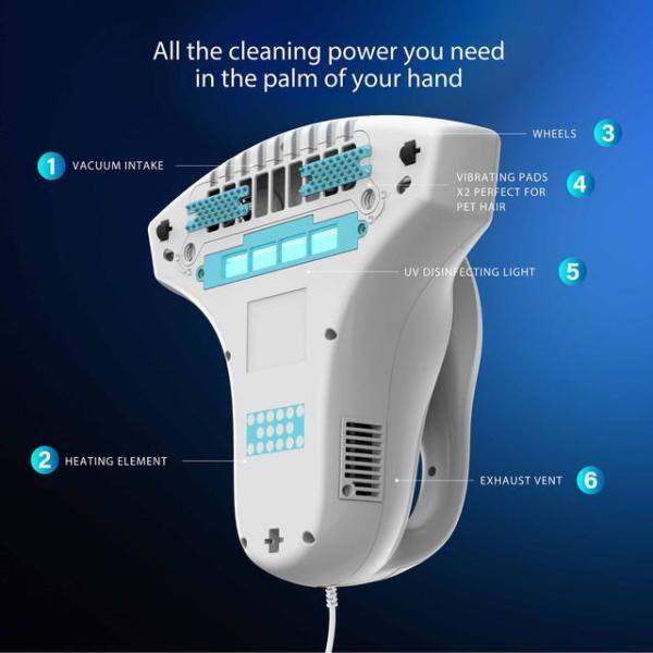 Tzumi 120-Volt Ion UV Pure Clean Vac Corded Handheld Vacuum and Sanitizer Vibrating Pads 7835HD