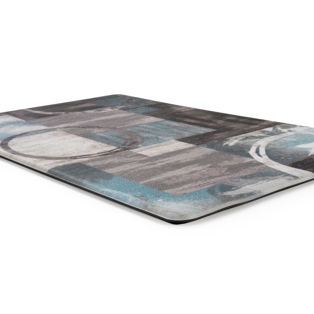 World Rug Gallery Contemporary Abstract Circles Anti Fatigue Standing Mat