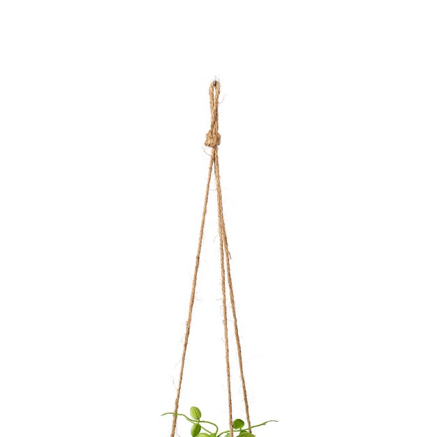 Artificial Green Mini Leaf Ivy In Hanging Pot