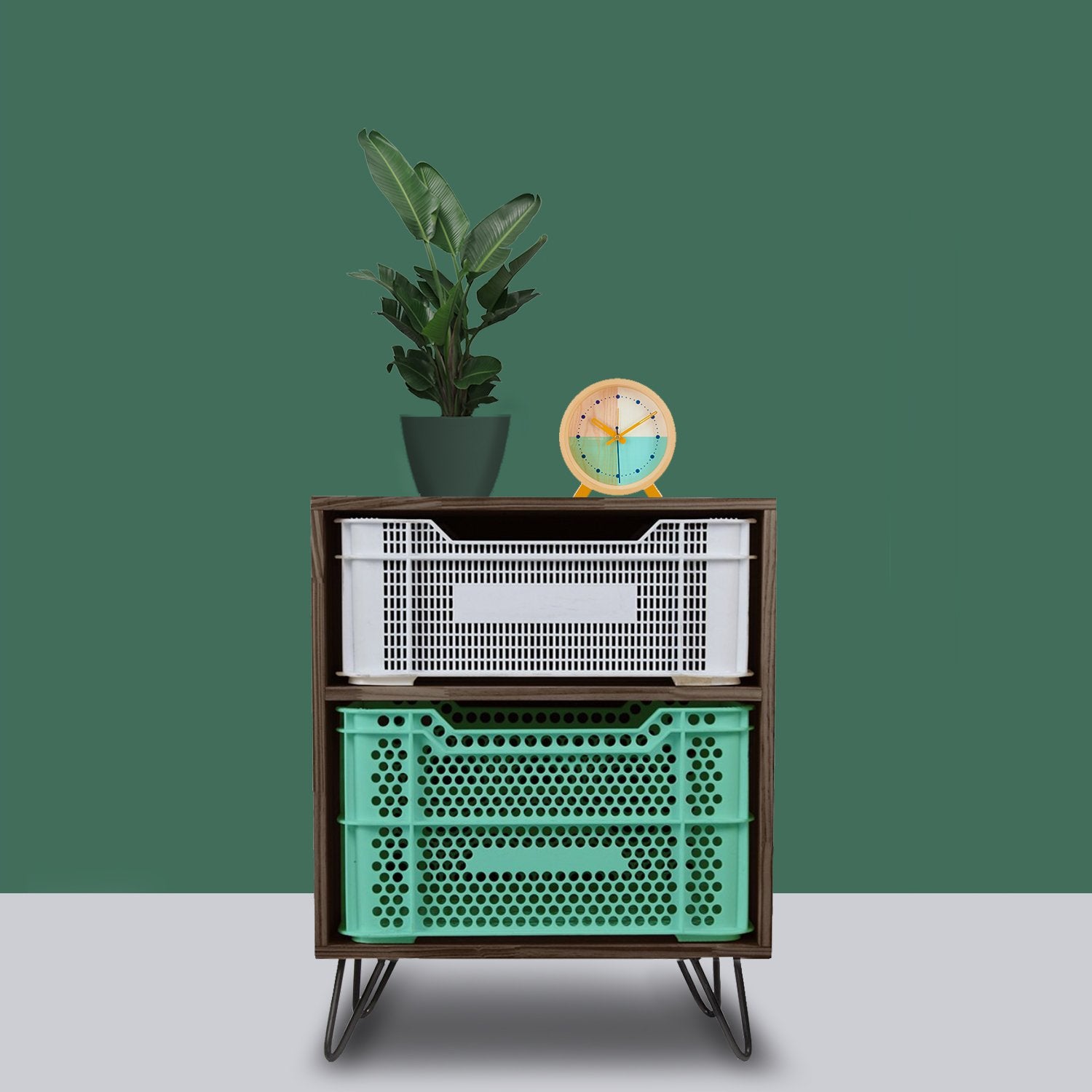 Flor Turquoise Desk Clock