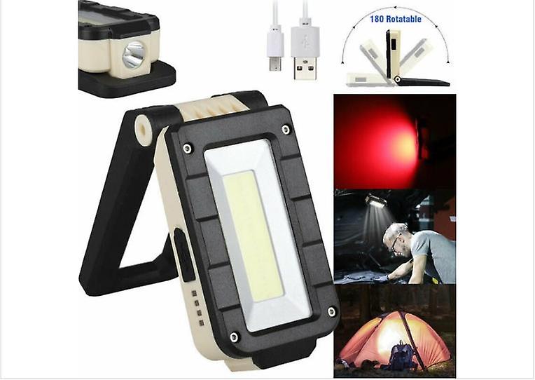 Usb Rechargeable Magnetic Cob Led Work Light Lamp Folding Inspection Light Torch