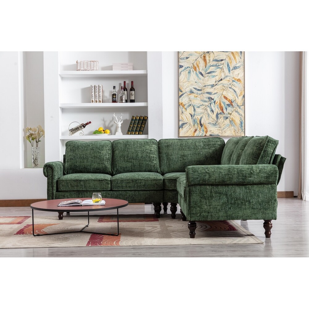 Chenille Fabric Sectional Sofa Living Room Sofa