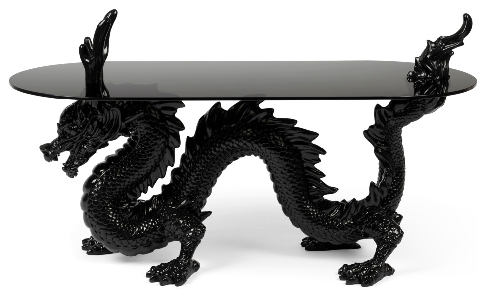 Sculptural Art Deco Coffee Table  Bold Monkey Dragonized   Asian   Coffee Tables   by Oroa   Distinctive Furniture  Houzz