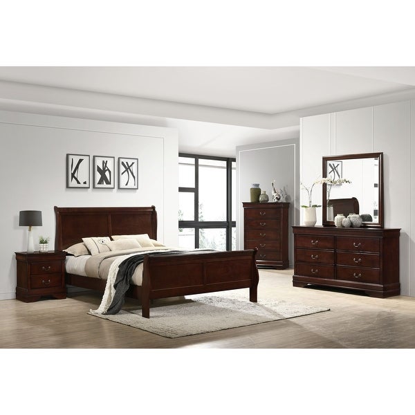 Picket House Furnishings Ellington 6-Drawer Dresser and Mirror in Cherry - - 32893405