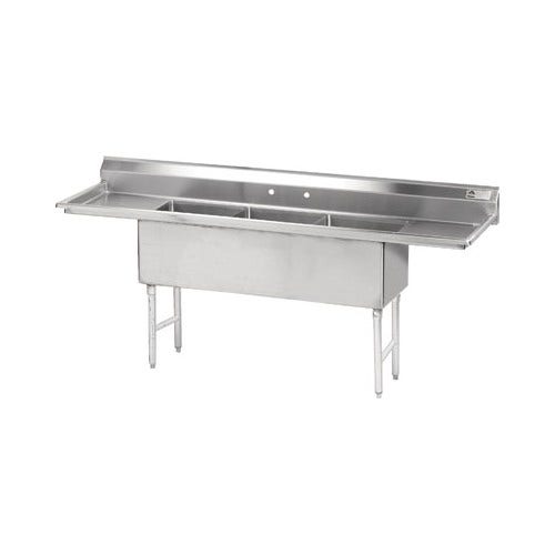 Advance Tabco FC-3-1515-15RL Fabricated 3 Bowl Sink， 15