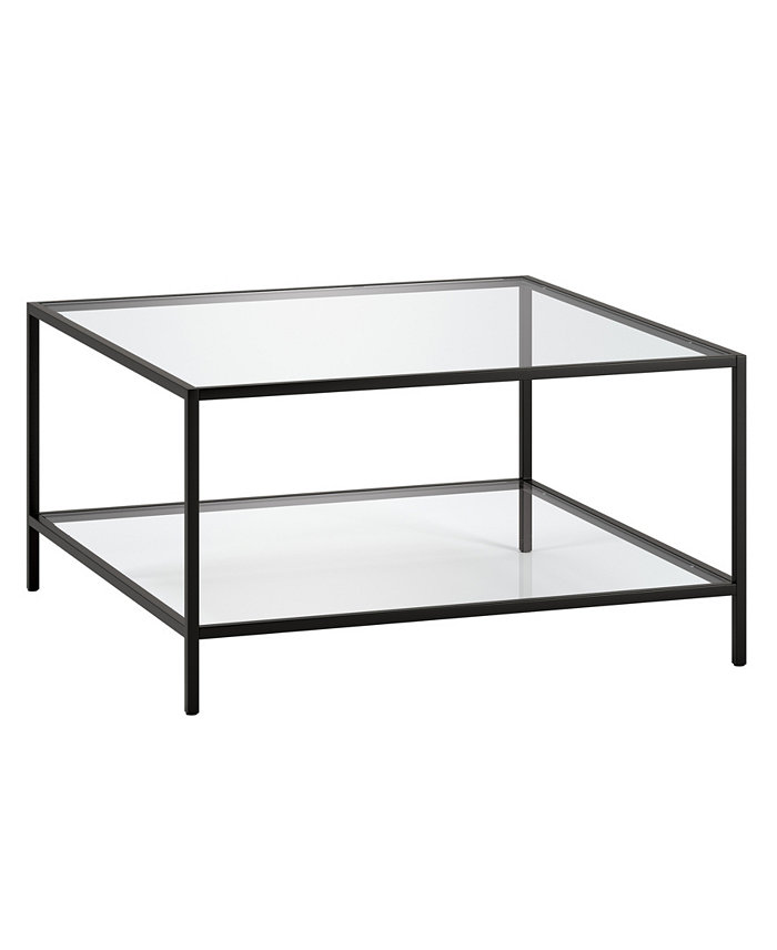 Hudson and Canal Sivil 32 Square Coffee Table with Shelf