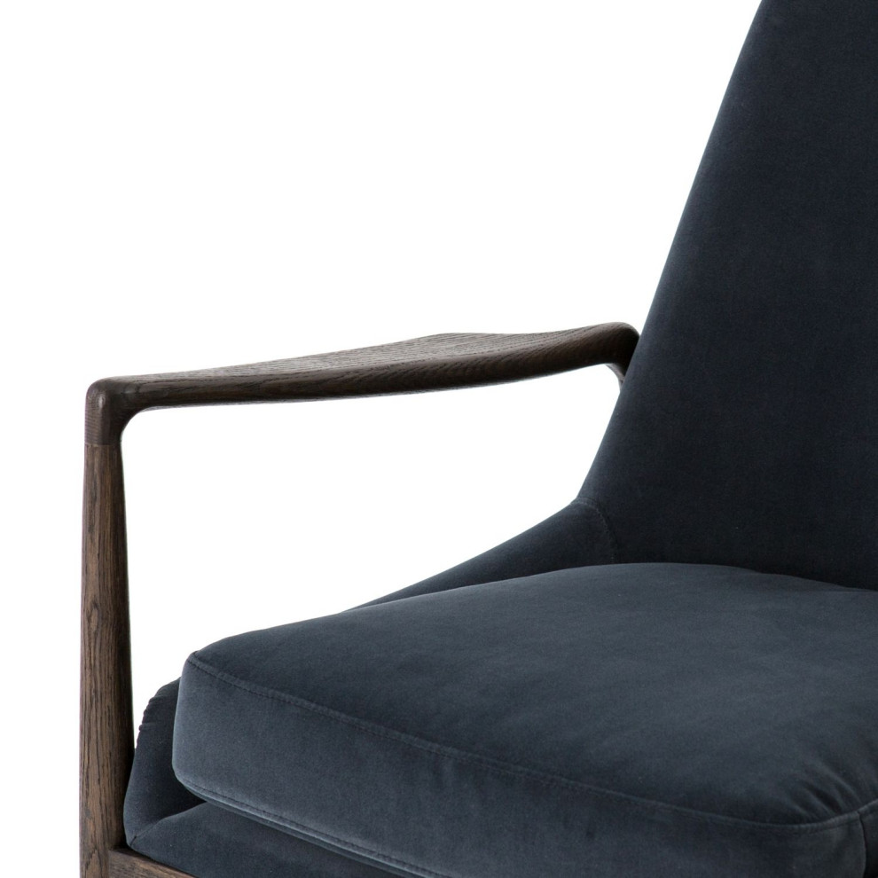 Braden Modern Velvet Shadow Chair   Modern   Armchairs And Accent Chairs   by Zin Home  Houzz