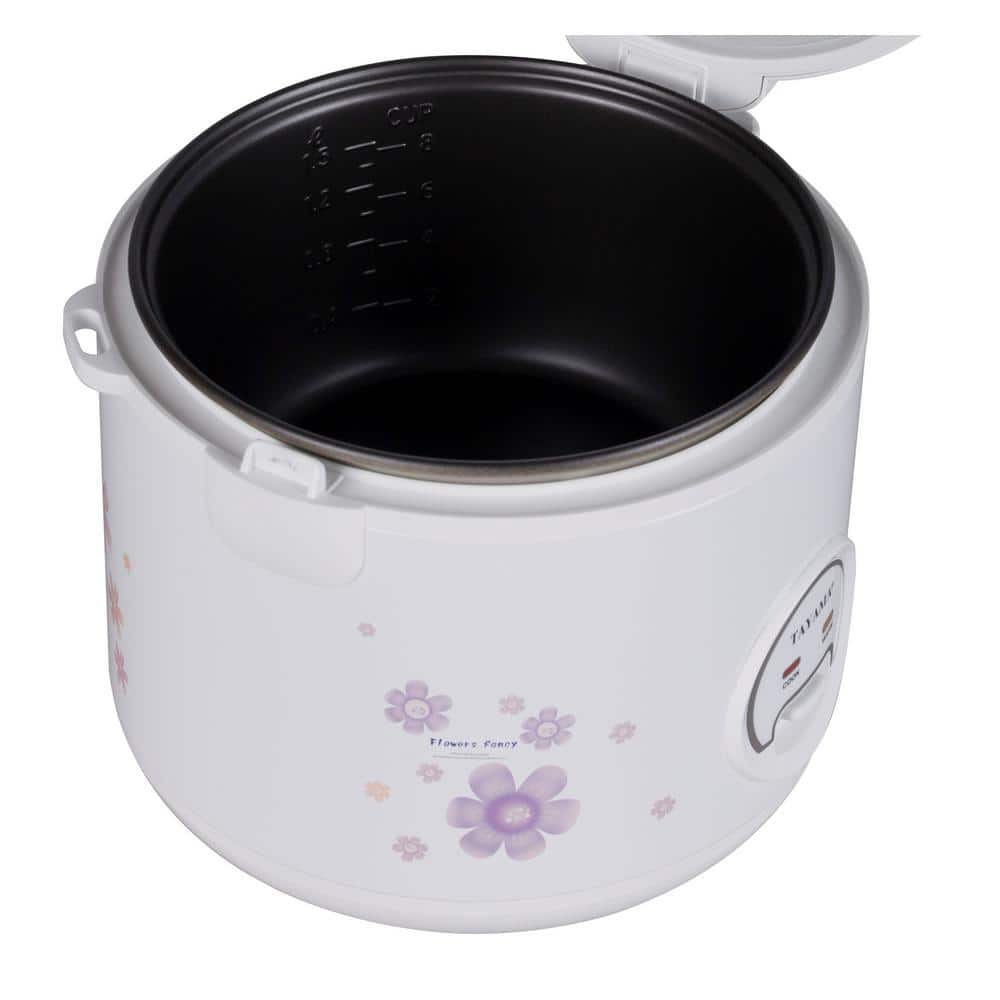 Tayama 16-Cup White Rice Cooker with Steamer and Non-Stick Inner Pot TRC-08RS