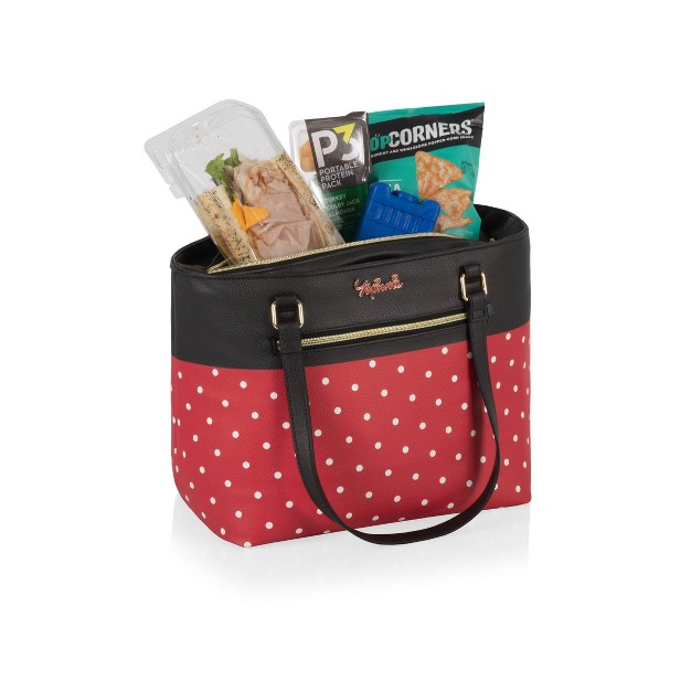 Picnic Time Minnie Mouse Uptown 23qt Cooler Tote Bag Black