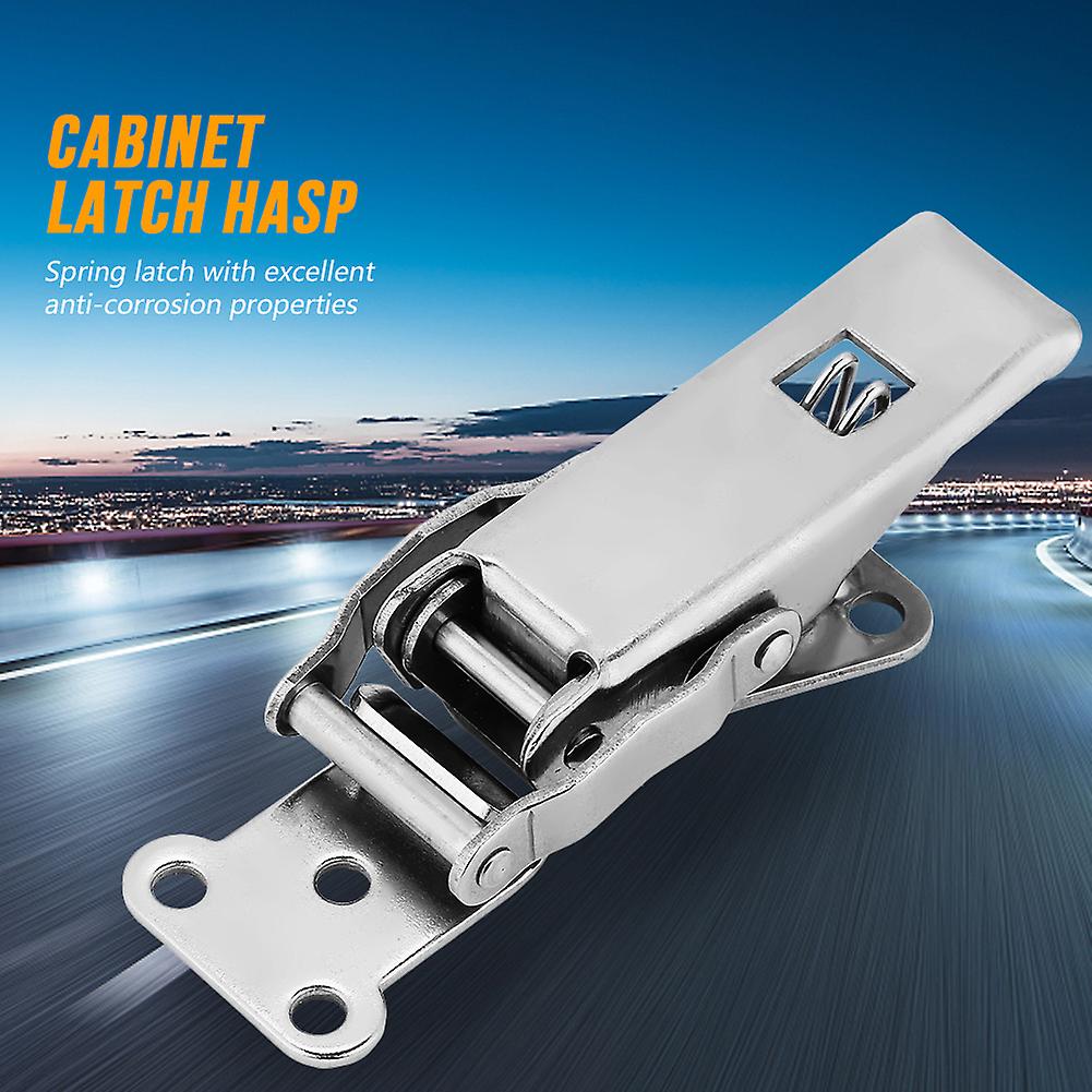 Stainless Steel Hardware Cabinet Case Spring Loaded Latch Catch Toggle Hasp