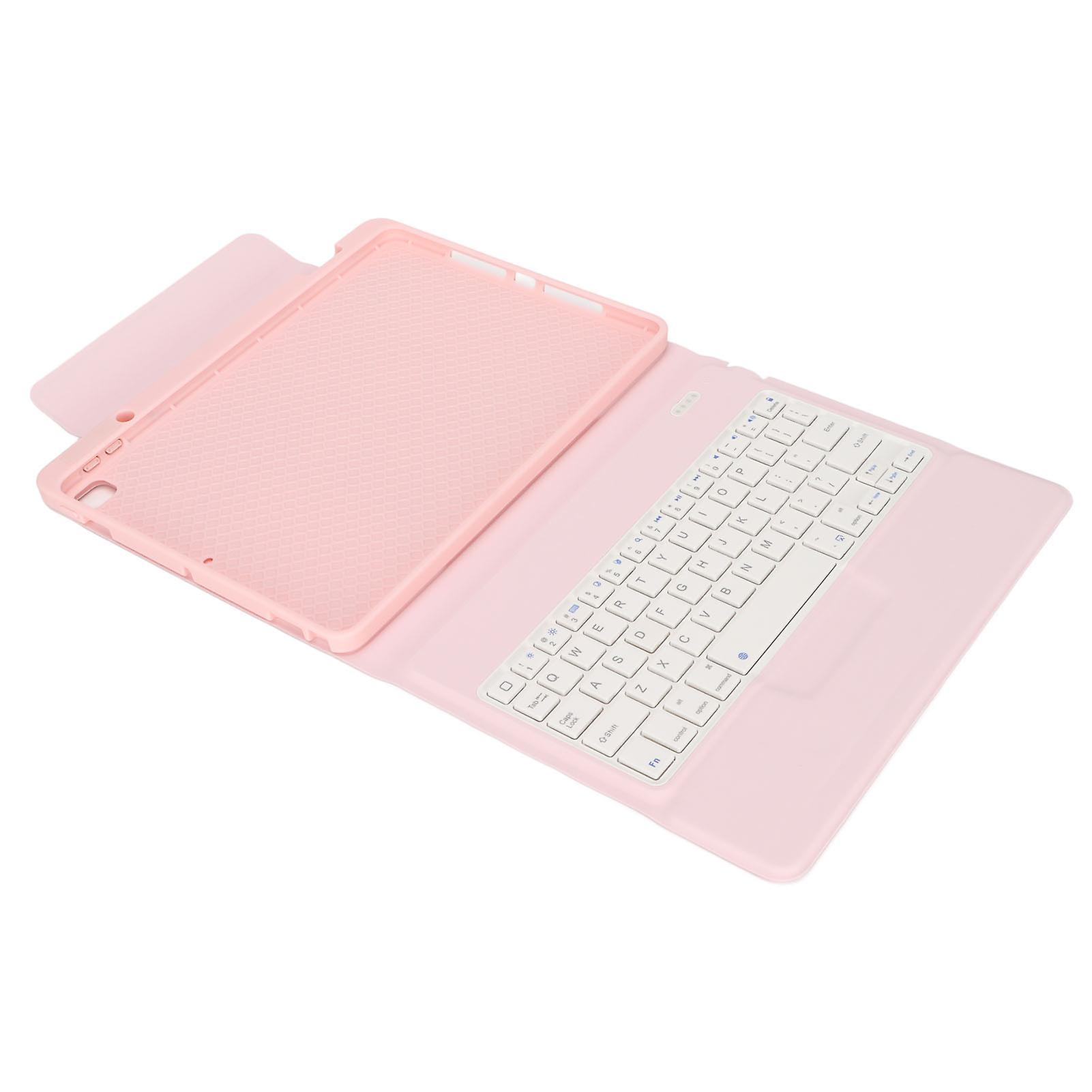 Tablet Case Leather Tablet Protective Cover With Pen Slot Keyboard Cover Data Cable For Ios Tablet 10.2 10.5 Inchespink