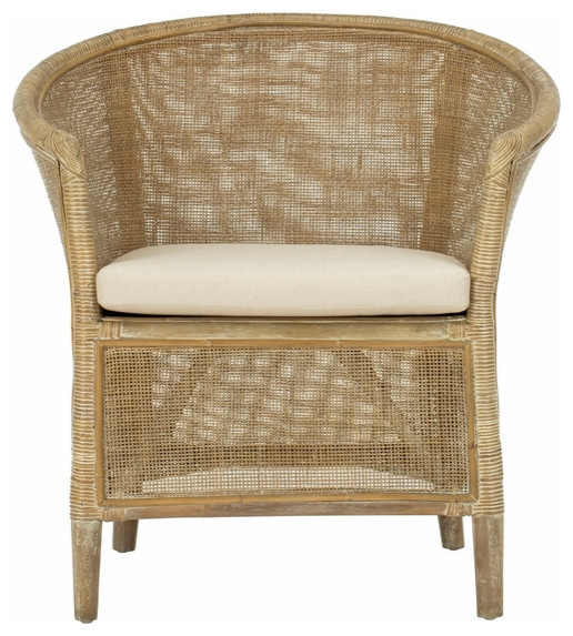 Elias Rattan Arm Chair Grey/ Whitewash   Modern   Armchairs And Accent Chairs   by Virgil Stanis Design  Houzz