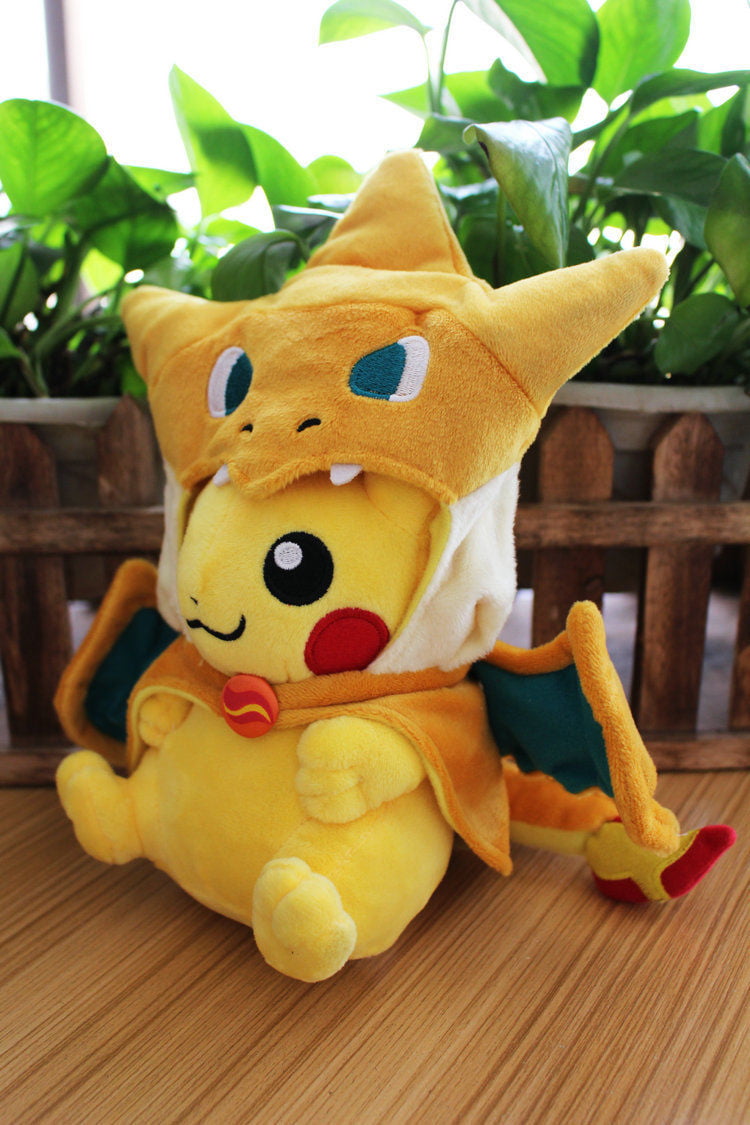 COUTEXYI Pokemon Pikachu Avec Charizard chapeau Peluche rembourré Animal Poupée 22.9cm