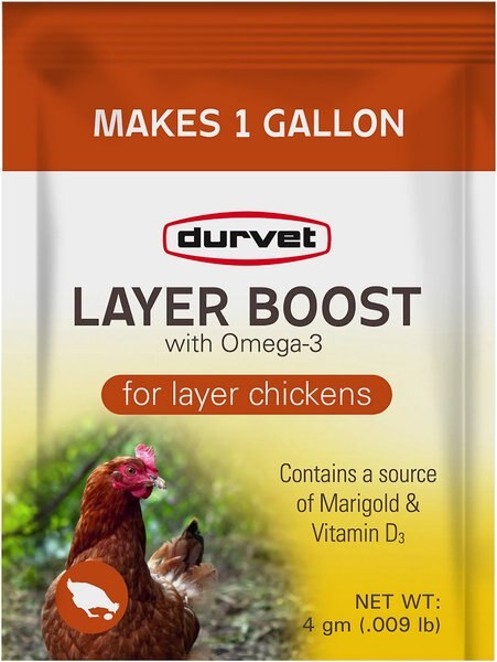 Durvet Layer Boost Omega-3 Poultry Supplement， 100-g bottle