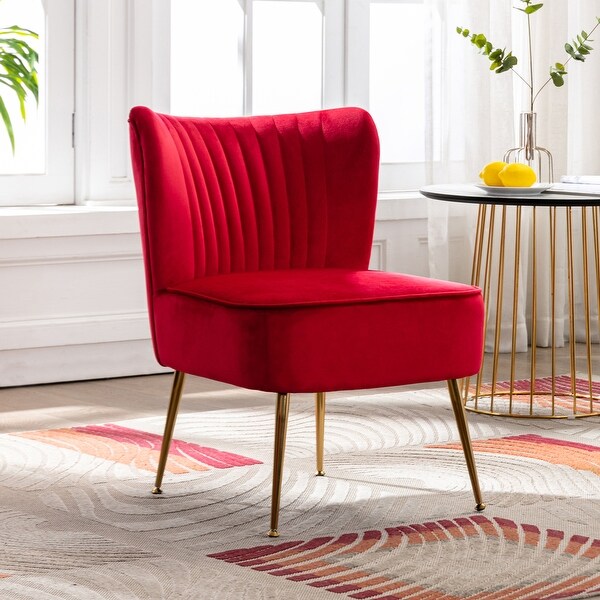 Haven Contemporary Velvet Upholstered Accent Chair