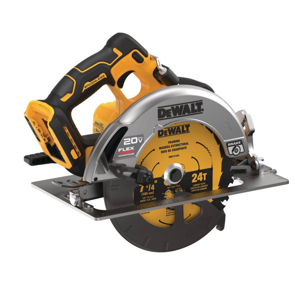 DEWALT DCS573B 20V MAX Cordless Brushless 7-1/4 in. Circular Saw with FLEXVOLT ADVANTAGE (Tool Only)