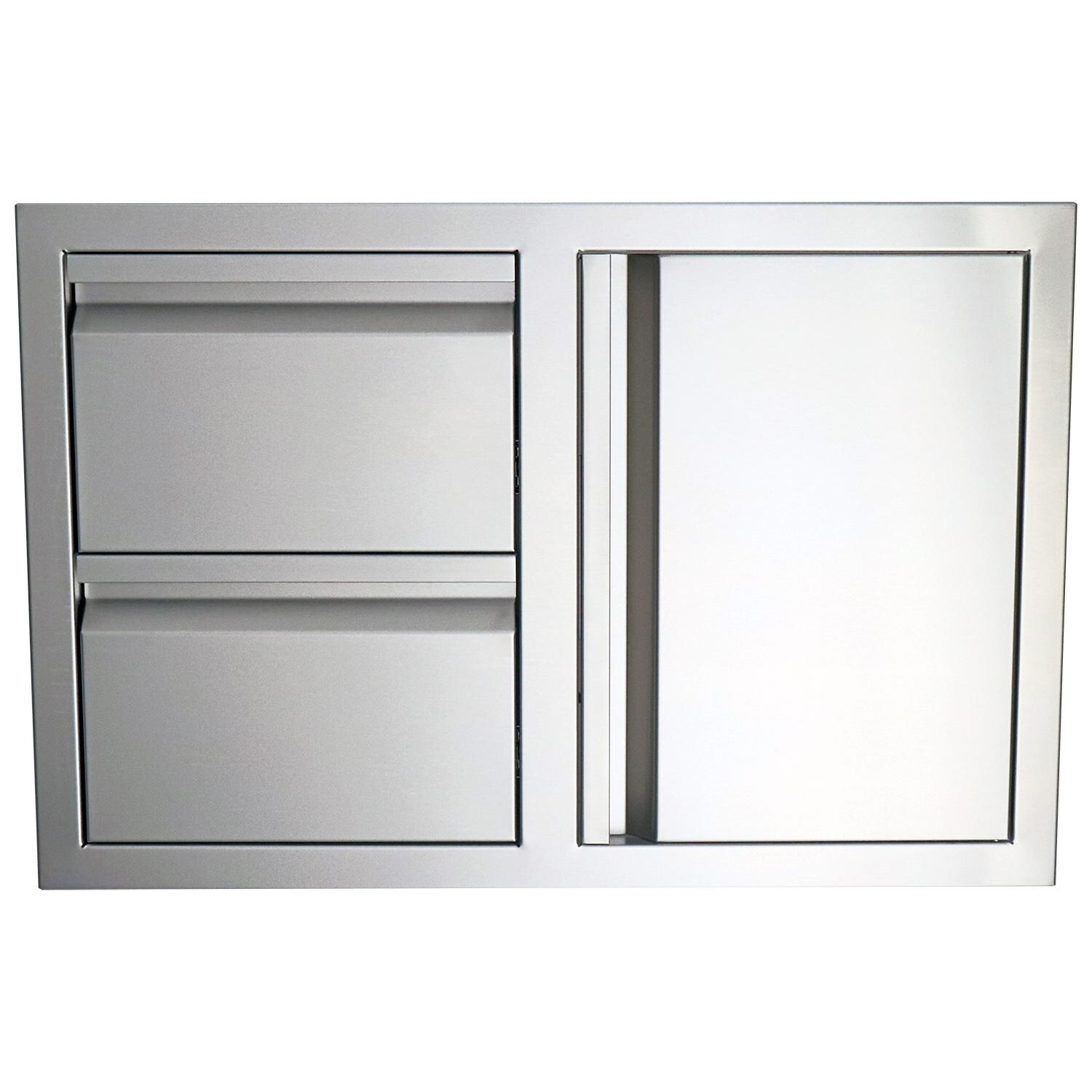 RCS Valiant Series 33-Inch Stainless Steel Access Door and Double Drawer Combo