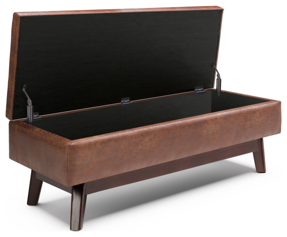 Owen Rectangular Storage Ottoman   Midcentury   Footstools And Ottomans   by Simpli Home Ltd.  Houzz