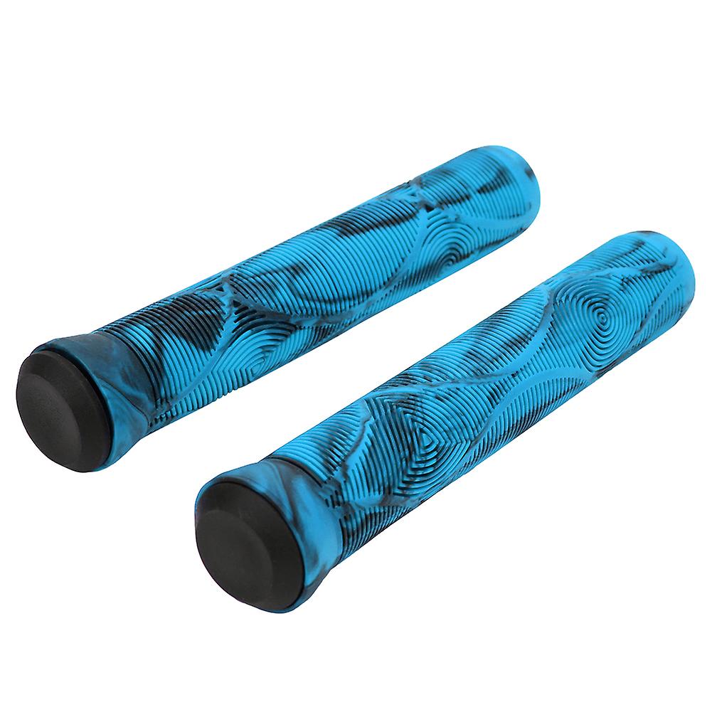 Bicycle Handlebar Grip Rubber Lightweight Non Slip Bicycle Grips For Mountain Bike(blue )