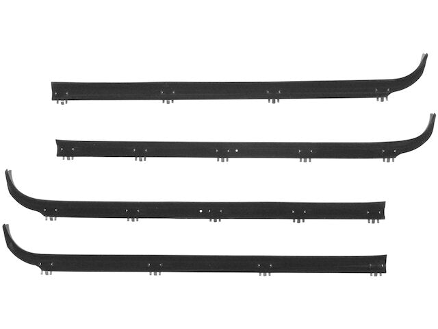 Door Window Belt Weatherstrip 4 Piece Set - Compatible with 1987 - 1997 Ford F350 1988 1989 1990 1991 1992 1993 1994 1995 1996