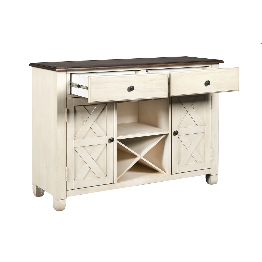 New Classic Furniture Cassidy X Shaped Accent Server